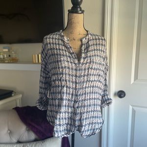 Lou&Grey Plaid Button Down Blouse
